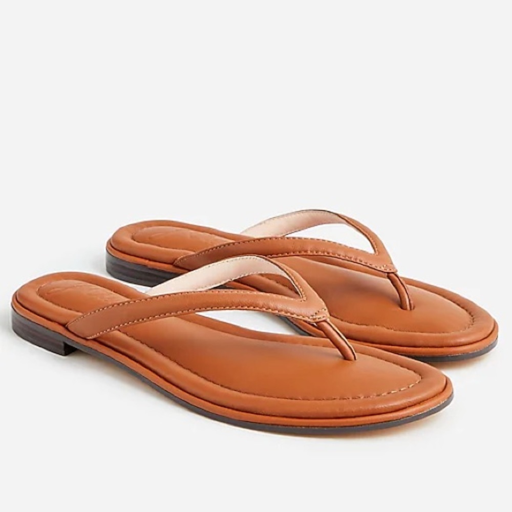 Menorca padded thong sandals in leather